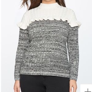 Eloquii Color Block Marl Sweater